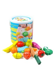 Beauenty Wooden Kitchen Cutting Fruits Vegetables Puzzle Toys