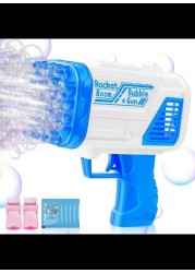 Radiotronics Blue Bubble Machine for Kids, Outdoor Indoor Basket Stuffers Automatic Toys Birthday Gifts for 3+ Years Old Toddlers Girls Boys Wedding Party Include Bubble Solution
