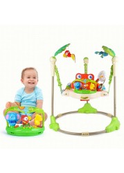 كرسي هزاز تفاعلي للأطفال من Rainforest Jumperoo مزود بمركز اكتشاف وأضواء وأصوات