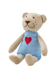 Soft Toy Teddy Bear With Its Heart In The Right Place Lively Eyes 21cm