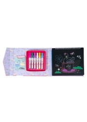 Floss &amp; Rock Enchanted Chalkboard Sketchbook - Reusable Drawing Set for Kids with Wipeable Chalk Pens, Coloring-IN, Tracing, Stencilling Or Drawing Your Own Creations!