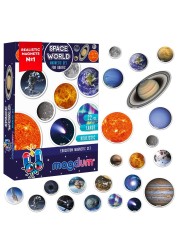 Solar System for Kids - Fridge Magnets for Toddlers - Planets for Kids Solar System Toys - 22 Magnetic Planet Kids Magnets - Refrigerator Magnets for Kids Magnetic Toys Toddler Toys Baby Toys
