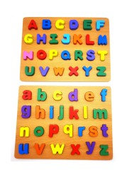 Alphabet Puzzles - Wooden Upper Case, Lower Case Letters and Learning Board Toy