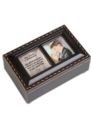 Cottage Garden First Communion God Beside You Matte Black Jewelry Music Box Plays Handel&#39;s Hallelujah