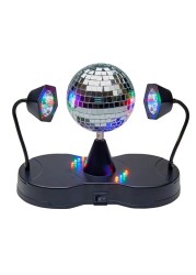 Playbees Rotating Disco Ball LED Revolving Disco Ball with Movable Strobe Lights for Disco Party Decor Mirror Lights Party Mini Lava Lamp Alternative 30 Second Dance Party