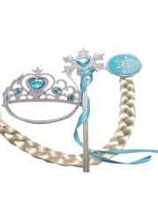3-Piece Disney Frozen Princess Elsa Costume Cosplay Tiara Set - for girls