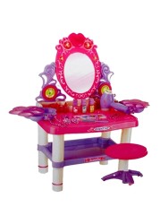 Generic Beauty Dresser Vanity Makeup Play Set Girls Dressing Table With Mirror And Music