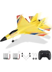 AL ARQAM RC Plane, Remote Control Airplanes, 2.4 Ghz RC Plane Ready to Fly, Jet Fighter Toys Gift for Beginner Adult Kids, Includes Battery, Cool Light

