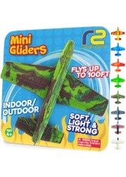 Stocking Stuffer Gifts For Boys&amp;Girls: Foam Airplane Toy Glider Plane Styrofoam Airplanes for Kids. Launcher Air Planes Outdoor Army Toys. Military Gliders Game &amp; Stocking Stuffers for All Ages