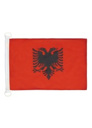 Albania NAUTICAL Flag 18&#39;&#39; x 12&#39;&#39; - Albanian flags 30 x 45 cm - Banner 12x18 in for boat - AZ FLAG