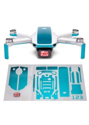 Wrapgrade Skin Compatible with DJI Mini 2 Accent Color CARIBBEAN BLUE