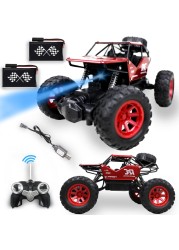 Kidwala Remote 4WD Climbing Monster Powerful Rock Crawler Off Road with rubber roller, horsepower Red truck toy for Boys