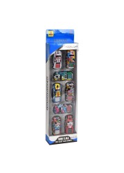 Die-Cast Metal Body Pull Back Model Car Toy 8 PCS