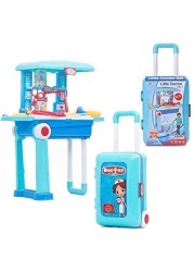 Generic Little Doctor Play Set 2 in 1 For Kids With Suitcase Trolley, For Ages 3 +