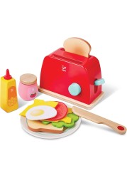 Hape Pop-up Toaster Set, 3Y+, Kitchen &amp; Food Toys, Wooden Red E3190