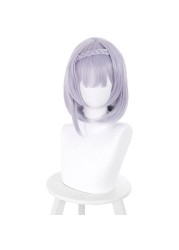 Anime Cosplay Wig Noelle for Genshin Impact Lavender short hair Wig with Free Wig Cap for Comic Con, Cosplay show, Halloween