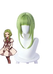 Aadesso Nanamine Sakura Cosplay Wig Short Green Wig with Braid For Anime Toilet-Bound Hanako-kun Halloween Cosplay Wigs