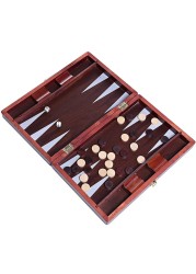 ULTIMAX Backgammon Set, Classic Board Game with Leather Case, Folding Board, Gift Package, Portable Travel Strategy Backgammon Game Set for Adults, Kids