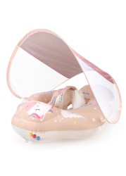 Swimbobo-Baby Swimming Float W/Sun Protection Canopy-Unicorn
