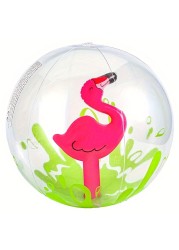 Flamingo 60cm Beach Ball Jumbo Pool Toys Beach Toy for Kids - Giant Inflatable Clear Beach Ball Swimming Pool Water Outdoor Summer Party Favors for Kids Adults Toddlers