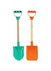 Premium Beach Shovel Set 2 Piece 57cm with Sharp &amp; Square Trowels Sturdy &amp; Durable, Mix Colors, Ages 3+