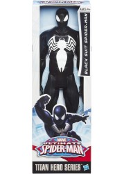 مجسم Spider-Man من سلسلة Titan Hero Series Marvel Ultimate Spider-Man Black Suit Spider-Man - 12 بوصة"
