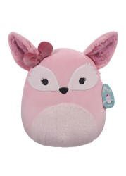 Medium Plush 12 inch Miracle Pink Fennec Fox with Bow Officially Licensed Kellytoy Plush Toy Colorful Soft Gift for Kids Girls &amp; Boys Washable Squishy Stuff Toy Multicolor All Age