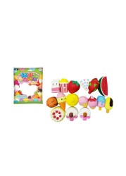Power Joy Squish Squish Food Squishy Toy Big Pack Multicolour