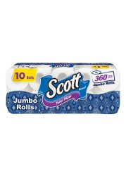 Scott Bath Tissue Jumbo Roll 360 Sheets 10 Rolls