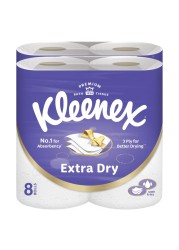 Kleenex Extra Dry Bath Tissue Rolls 3 Ply 140 Tissues 8 Rolls