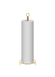 Siyzda Bath Toilet Paper Holder, Toilet Paper Storage, Toilet Tissue Holder for Paper Rolls, Metal Toilet Paper Organizer, Tissue Roll Holder Stand for Bathroom/Kitchen Countertop (21&acirc;&euro; H, Gold)