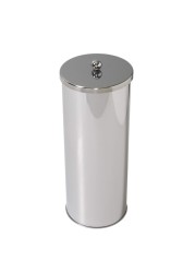 Zenna Home Toilet Paper Storage Holder with Lid Rust Resistant Stainless Steel Enclosed Toilet Paper Holder Holds 3 Rolls Modern Toilet Paper Storage and Tissue Holder Tp Holder for Bathroom