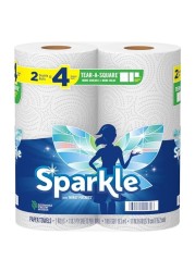 Sparkle TearASquare Paper Towels 2 Double Rolls 4 Regular Rolls 2 Count Pack of 1