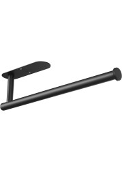 Amazing Goods Paper Towel Holder Under Cabinet Mount Paper Towels Rolls for Kitchen Adhesive Wall Mount Paper Towel Holders Fits All Roll Sizes No Drilling Silver Black