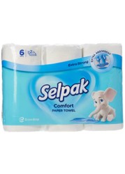 Selpak Comfort 2 Ply Kitchen Towel White 6 Rolls