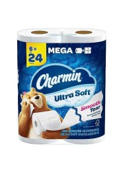 Charmin Ultra Soft Toilet Paper 6 Mega Rolls 24 Regular Rolls