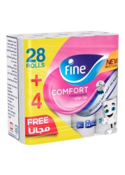 Fine Comfort Toilet Paper Rolls 2 Ply 180 Sheets Pack of 32