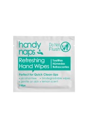 Handynaps Refreshing Hand Wipes, Alcohol-Free With Fresh Lemon Scent - Case of 1000 Individually Wrapped Wipes For Adults and Kids, Travel Essentials
