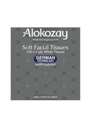 Alokozay 2 Ply Soft Facial Tissue 100 Sheets
