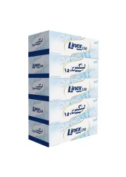 Linex Classic Facial Tissue White 150 Sheets Pack of 5