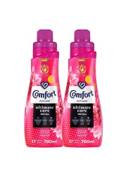 Comfort Concentrated Fabric Softener Orchid &amp; Musk For Long-Lasting Fragrance 700ml Pack of 2