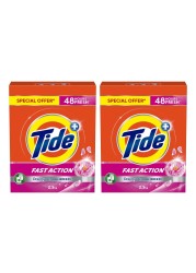 Tide Fast Action Plus Low Solution Detergent Powder Downy Floral Breeze 2.5kg Pack of 2