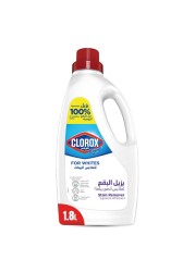 كلوركس للملابس البيضاء، يزيل البقع لملابس أنصع بياضا، 1.8 لتر