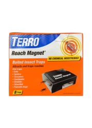 TERRO T256-8 Poison Free Roach Magnet Trap and Killer with Exclusive Pheromone Technology - Kills Ants, Spiders, Scropions, Silverfish, Crickets, and More - 8 Traps