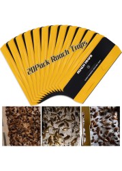20 Pack Roach Traps, Cockroach Traps Indoor Home, Glue Roach Traps, Child &amp; Pets Safe(Upgrade Recipe)