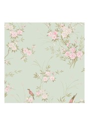 Graham &amp; Brown Shabby Chic by Rachel Ashwell Bird Chinoiserie Green Wallpaper