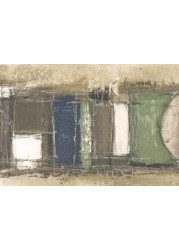 CONCORD WALLCOVERINGS &acirc;&bdquo;&cent; Wallpaper Border Damask Pattern Faux Stone Swirls for Bathroom Kitchen, Brown Green Grey Blue, 4.5 Inches by 15 Feet AR75354DA