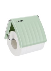 IMAVO Bathroom Toilet Paper Holder,Self Adhesive Toilet Paper Roll Holder with Stainless Steel Arm &amp; Plastic Cover,Wall Mounted Toilet Tissue Holder for Bathroom Washroom(Green)