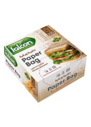 Falcon Grease Resistant Flat Bottom Paper Bag 25x12x3cm Pack of 50