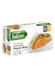 Falcon Grease Resistant Double Open Paper Bag 16x15cm Pack of 50